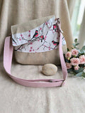 Sac bandoulière « Oiseaux du Printemps » – Fait main