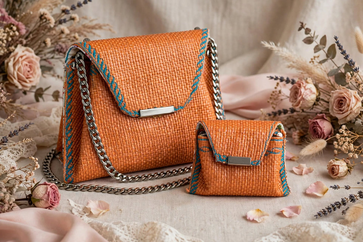Pochette en Raphia fait main