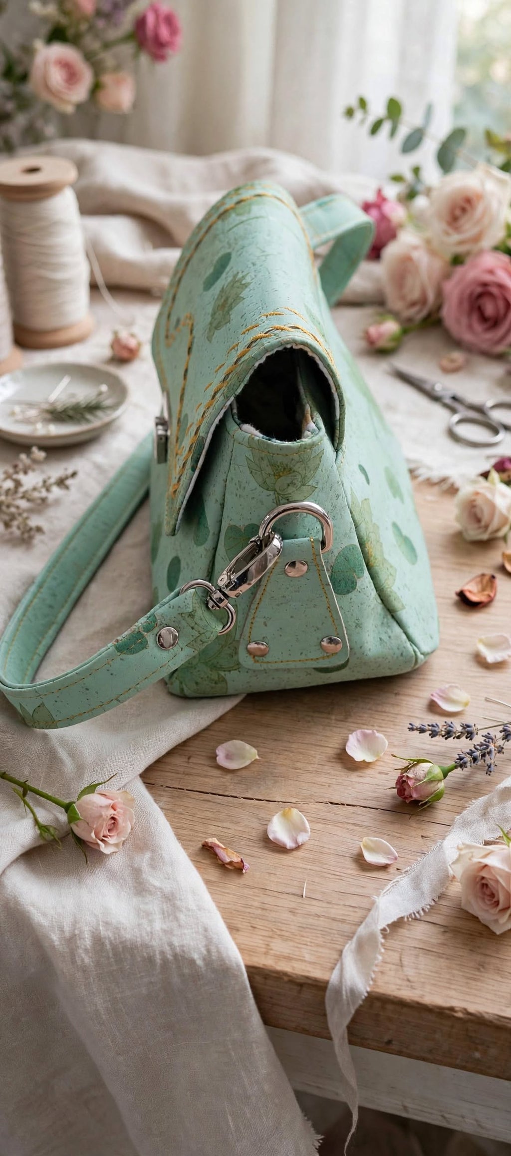 Sac Nénuphar - tons pastel - Fait main