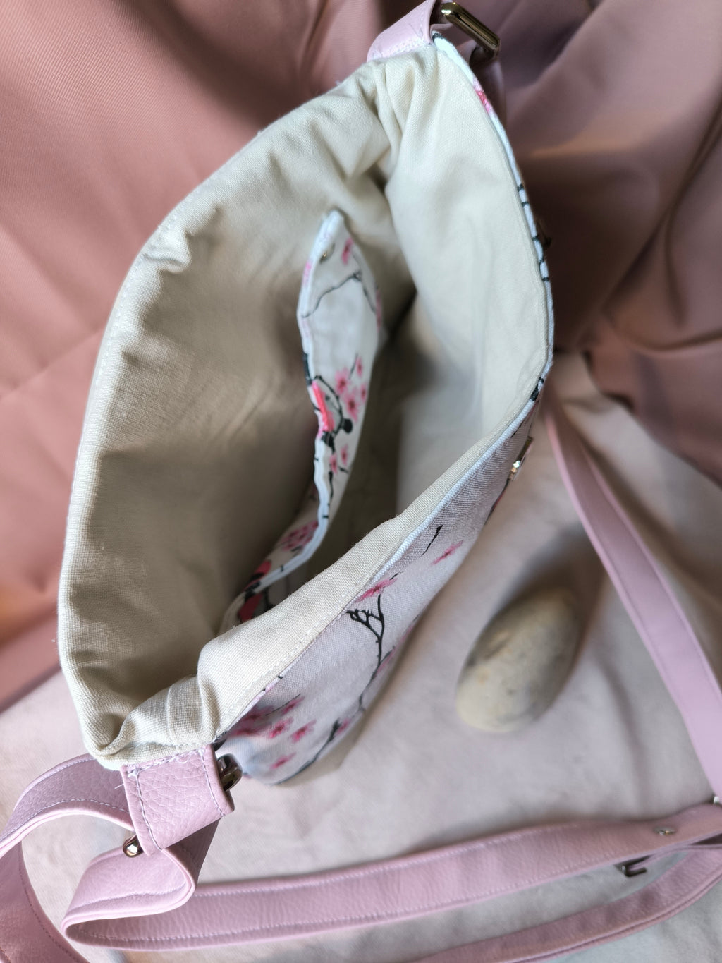 Sac bandoulière « Oiseaux du Printemps » – Fait main