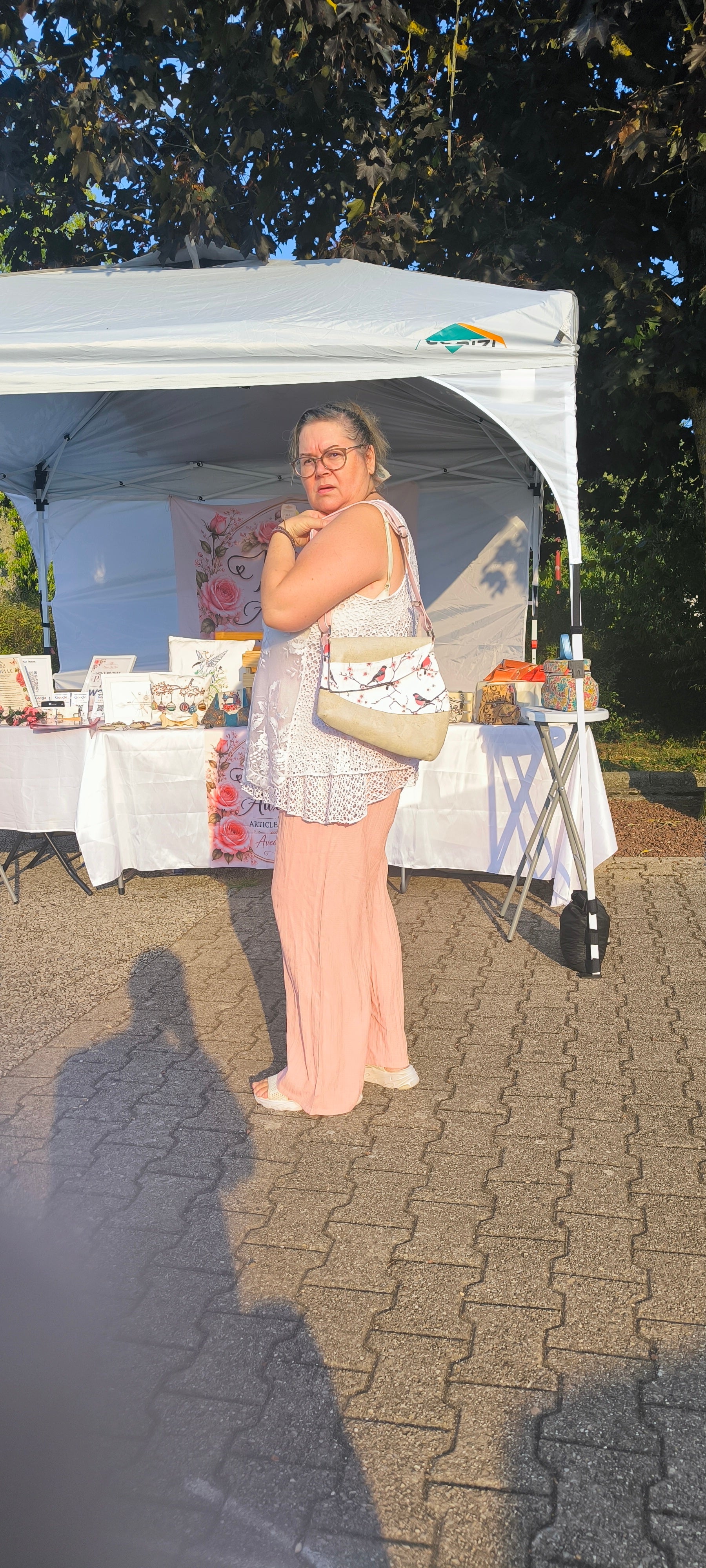 Sac bandoulière « Oiseaux du Printemps » – Fait main