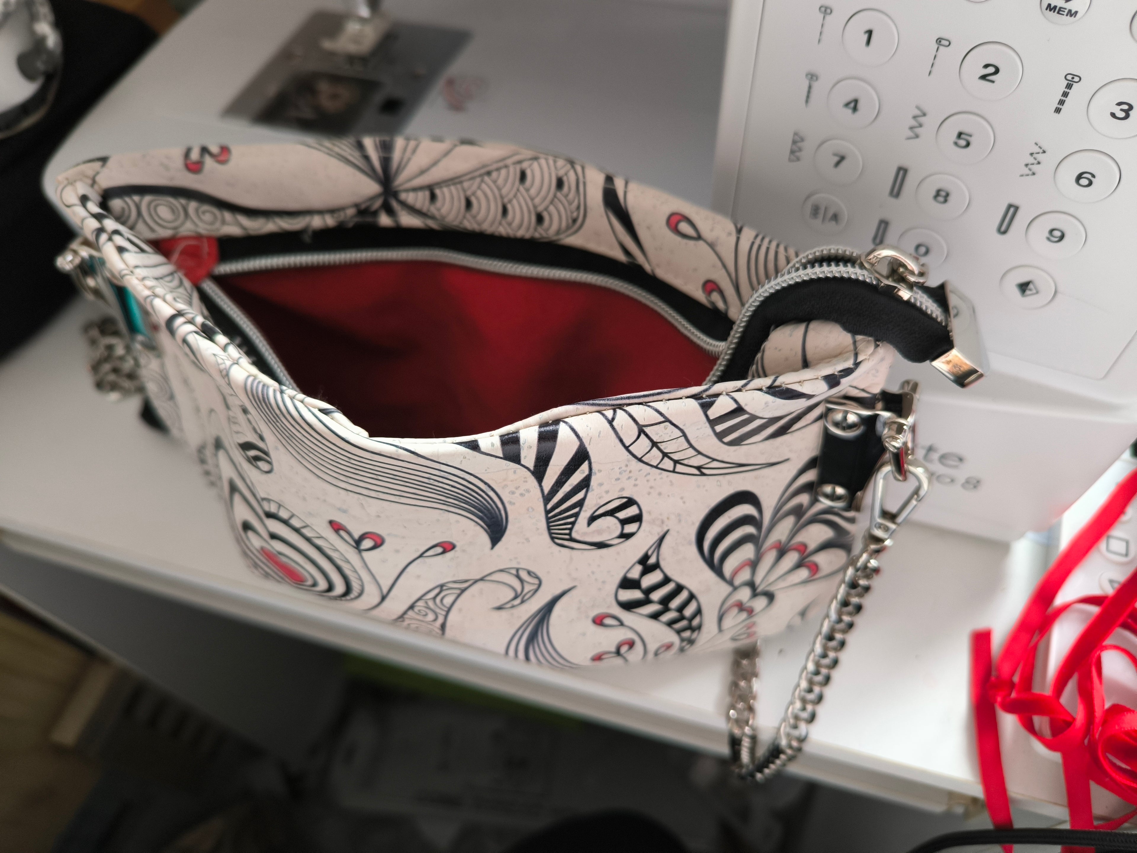 Sac bandoulière artisanal en liège et coton – Fait main | Maison Aux Roses